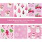Wrapables Christmas Holiday Gift Wrap Paper Sheets Folded Flat 20L x 27W inches (12 Sheets), Festive Pink